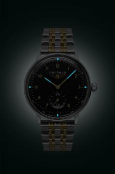 Preview: Bauhaus Damenuhr Quarz mit kleiner Sekunde mit Metallarmband